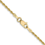 Load image into Gallery viewer, 14K Yellow Gold 1.5mm Diamond-cut Rope with Lobster Clasp Chain Necklace Length 16'' inches