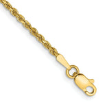Load image into Gallery viewer, 14K Yellow Gold 1.75mm Diamond-cut Rope with Lobster Clasp Chain Bracelet Length 6'' inches