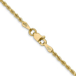 Load image into Gallery viewer, 14K Yellow Gold 1.75mm Diamond-cut Rope with Lobster Clasp Chain Necklace Length 16'' inches
