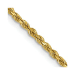 Load image into Gallery viewer, 14K Yellow Gold 1.75mm Diamond-cut Rope with Lobster Clasp Chain Necklace Length 16'' inches