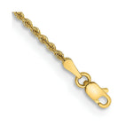Load image into Gallery viewer, 14K Yellow Gold 2mm Handmade Regular Rope Chain Anklet Bracelet Length 10'' inches