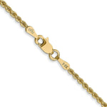 Load image into Gallery viewer, 14K Yellow Gold 2mm Handmade Regular Rope Chain Necklace Length 14'' inches