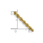 Load image into Gallery viewer, 14K Yellow Gold 2.25mm Handmade Regular Rope Chain Necklace Length 16'' inches