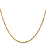 Load image into Gallery viewer, 14K Yellow Gold 2.25mm Handmade Regular Rope Chain Necklace Length 16'' inches