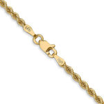Load image into Gallery viewer, 14K Yellow Gold 2.5mm Handmade Regular Rope Chain Necklace Length 16'' inches