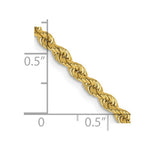 Load image into Gallery viewer, 14K Yellow Gold 2.75mm Handmade Regular Rope Chain Necklace Length 16'' inches