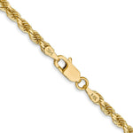 Load image into Gallery viewer, 14K Yellow Gold 3.2mm Diamond-cut Rope with Lobster Clasp Chain Necklace Length 16'' inches