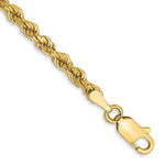 Load image into Gallery viewer, 14K Yellow Gold 3.2mm Diamond-cut Rope with Lobster Clasp Chain Bracelet Length 7'' inches