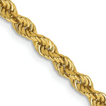 Load image into Gallery viewer, 14K Yellow Gold 3mm Handmade Regular Rope Chain Necklace Length 16'' inches