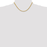 Load image into Gallery viewer, 14K Yellow Gold 4mm Diamond-cut Rope with Lobster Clasp Chain Necklace Length 16'' inches