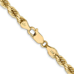 Load image into Gallery viewer, 14K Yellow Gold 5mm Diamond-cut Rope with Lobster Clasp Chain Necklace Length 16'' inches