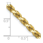 Load image into Gallery viewer, 14K Yellow Gold 5mm Diamond-cut Rope with Lobster Clasp Chain Necklace Length 16'' inches