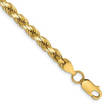 Load image into Gallery viewer, 14K Yellow Gold 5mm Diamond-cut Rope with Lobster Clasp Chain Bracelet Length 7'' inches