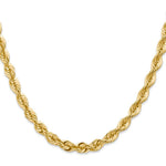 Load image into Gallery viewer, 14K Yellow Gold 6mm Handmade Regular Rope Chain Necklace Length 20'' inches
