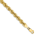 Load image into Gallery viewer, 14K Yellow Gold 6mm Handmade Regular Rope Chain Bracelet Length 8'' inches