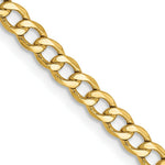 Load image into Gallery viewer, 10K Yellow Gold 3.35mm Semi-Solid Curb Link Chain length: 16 inches