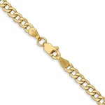 Load image into Gallery viewer, 10K Yellow Gold 3.35mm Semi-Solid Curb Link Chain length: 16 inches