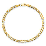 Load image into Gallery viewer, 10K Yellow Gold 3.35mm Semi-Solid Curb Link Chain length: 7 inches