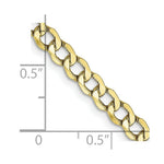 Load image into Gallery viewer, 10K Yellow Gold 4.3mm Semi-Solid Curb Link Chain Necklace Length 16'' inches