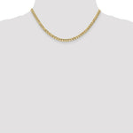 Load image into Gallery viewer, 10K Yellow Gold 4.3mm Semi-Solid Curb Link Chain Necklace Length 16'' inches