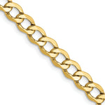 Load image into Gallery viewer, 10K Yellow Gold 5.25mm Semi-Solid Curb Link Chain Necklace Length 16'' inches