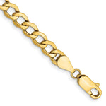 Load image into Gallery viewer, 10K Yellow Gold 5.25mm Semi-Solid Curb Link Chain Bracelet Length 7'' inches