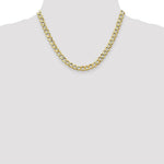 Load image into Gallery viewer, 10K Yellow Gold 6.5mm Semi-Solid Curb Link Chain Necklace Length 18'' inches