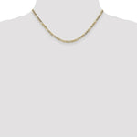 Load image into Gallery viewer, 10K Yellow Gold 3.5mm Semi-Solid Figaro Chain length: 16 inches
