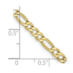 Load image into Gallery viewer, 10K Yellow Gold 3.5mm Semi-Solid Figaro Chain length: 16 inches