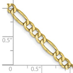 Load image into Gallery viewer, 10K Yellow Gold 4.75mm Semi-Solid Figaro Link Chain Necklace Length 18'' inches