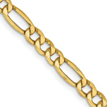Load image into Gallery viewer, 10K Yellow Gold 4.75mm Semi-Solid Figaro Link Chain Necklace Length 18'' inches