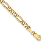 Load image into Gallery viewer, 10K Yellow Gold 4.75mm Semi-Solid Figaro Link Chain Bracelet Length 7'' inches