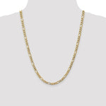 Load image into Gallery viewer, 10K Yellow Gold 5.75mm Semi-Solid Figaro Chain length: 16 inches