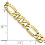 Load image into Gallery viewer, 10K Yellow Gold 6mm Semi-Solid Figaro Link Chain Necklace Length 18'' inches