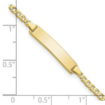 Load image into Gallery viewer, 10K Yellow Gold Flat Curb Link ID Bracelet length: 5.5 inches