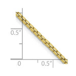 Load image into Gallery viewer, 10K Yellow Gold 1.9mm Box Chain length: 18 inches