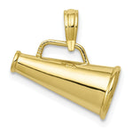 Load image into Gallery viewer, 10K Yellow Gold Polished 3-D Small Megaphone Pendant