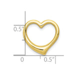 Load image into Gallery viewer, 10K Yellow Gold Polished Heart Chain Slide