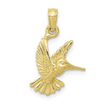 Load image into Gallery viewer, 10K Yellow Gold Hummingbird Charm Pendant
