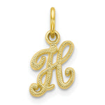 Load image into Gallery viewer, 10K Yellow Gold Initial Letter G Charm Pendant
