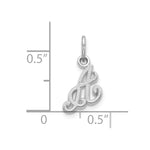 Load image into Gallery viewer, 10K White Gold Initial B Charm Pendant
