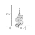 Load image into Gallery viewer, 10K White Gold Initial B Charm Pendant