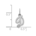 Load image into Gallery viewer, 10K White Gold Initial B Charm Pendant