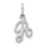 Load image into Gallery viewer, 10K White Gold Initial B Charm Pendant