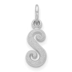 Load image into Gallery viewer, 10K White Gold Initial B Charm Pendant