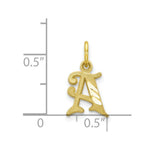 Load image into Gallery viewer, 10K Yellow Gold Initial Letter A Charm Pendant