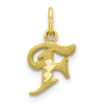 Load image into Gallery viewer, 10K Yellow Gold Initial Letter A Charm Pendant