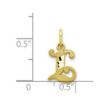 Load image into Gallery viewer, 10K Yellow Gold Initial Letter A Charm Pendant