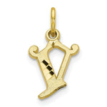 Load image into Gallery viewer, 10K Yellow Gold Initial Letter A Charm Pendant