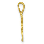 Load image into Gallery viewer, 10K Yellow Gold Diamond-cut Grooved Initial Letter D Charm